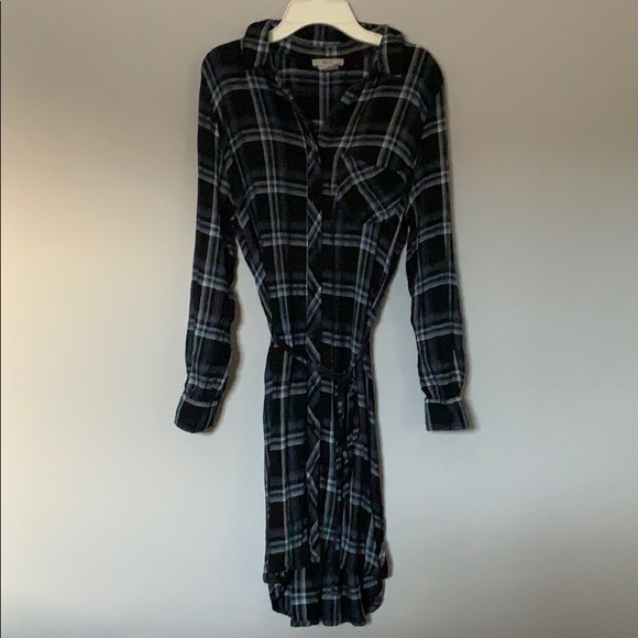 plaid comfy fall dress - Picture 3 of 5